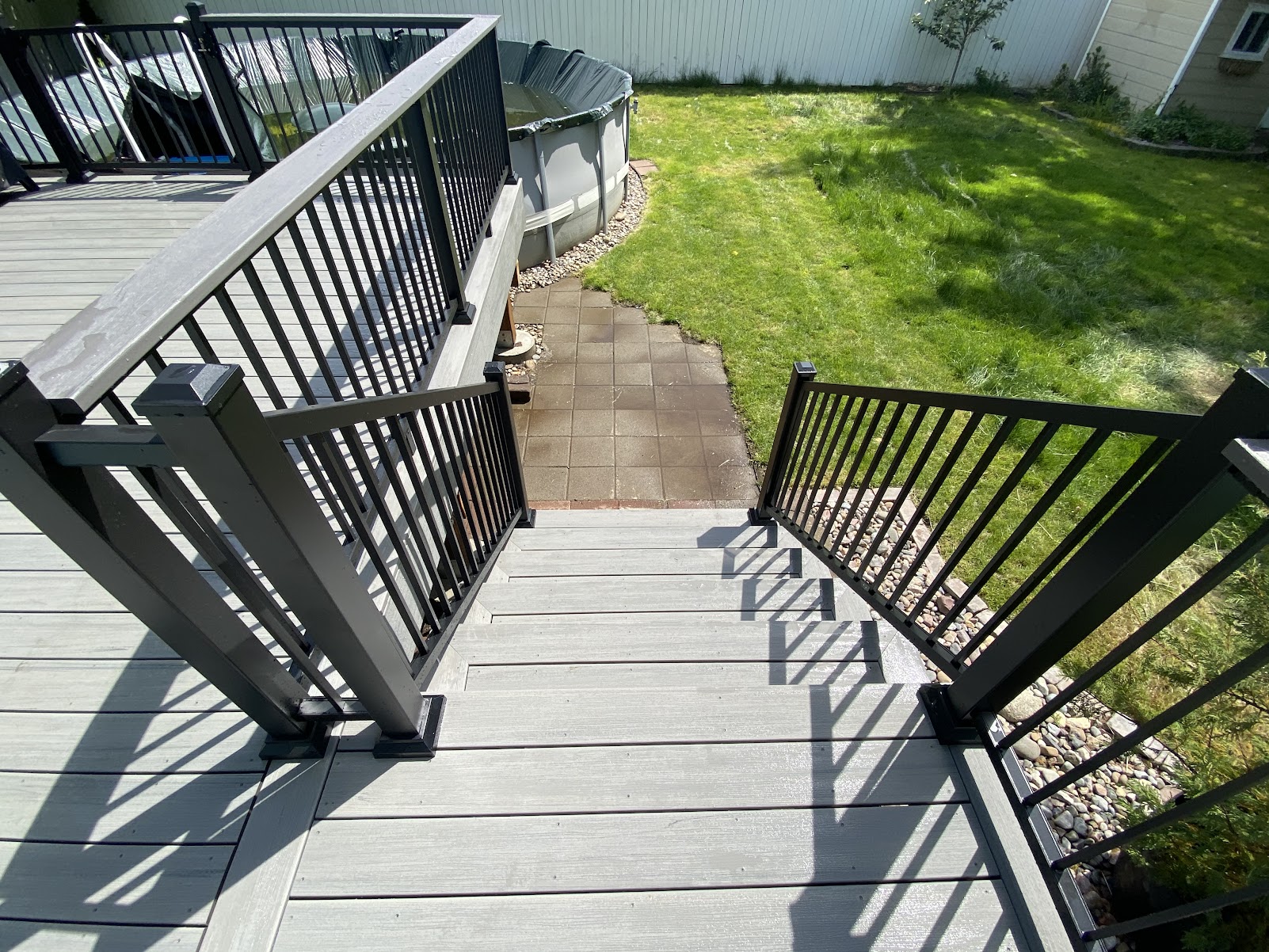 Picture Framed Stairs with Composite Decking