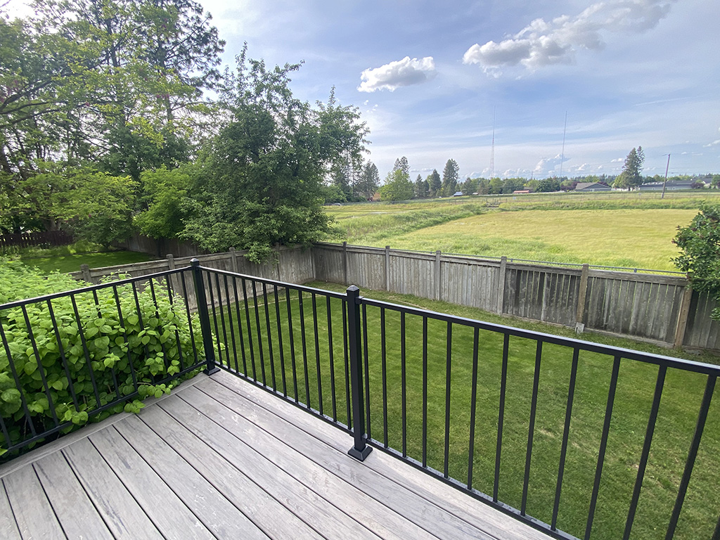 Deck with handrail