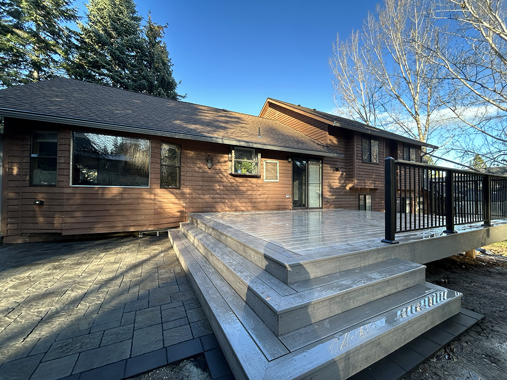 Wide deck steps