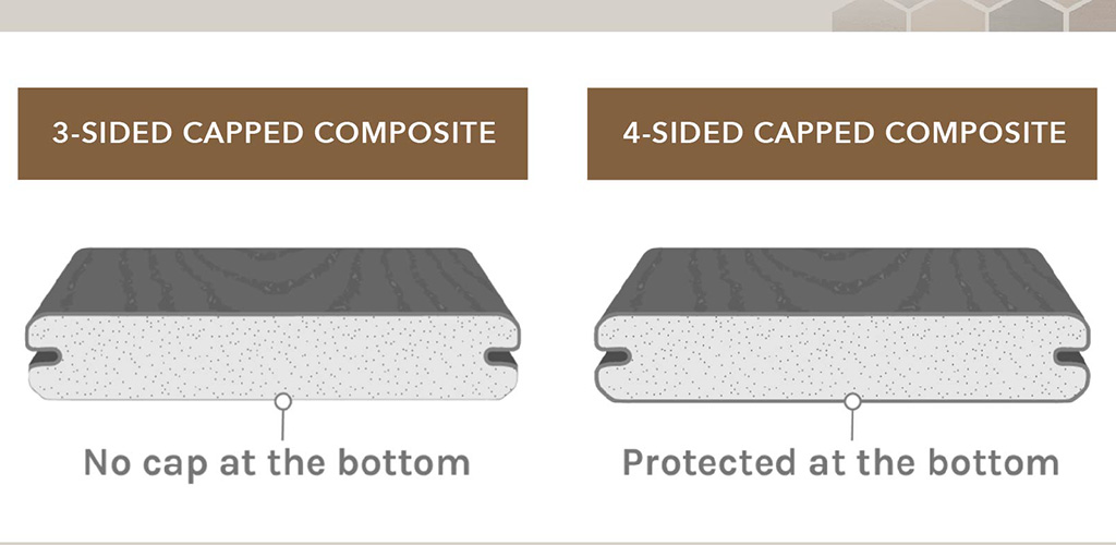 Composite decking cross-section comparison